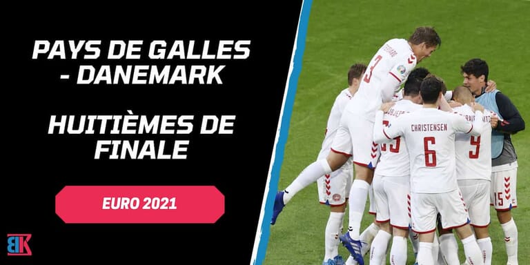 Bannière pays de galles Danemark Euro 2021
